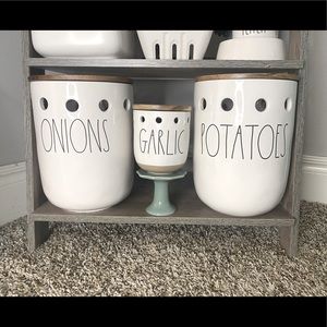 Rae Dunn POTATOES & ONIONS & GARLIC Cellars